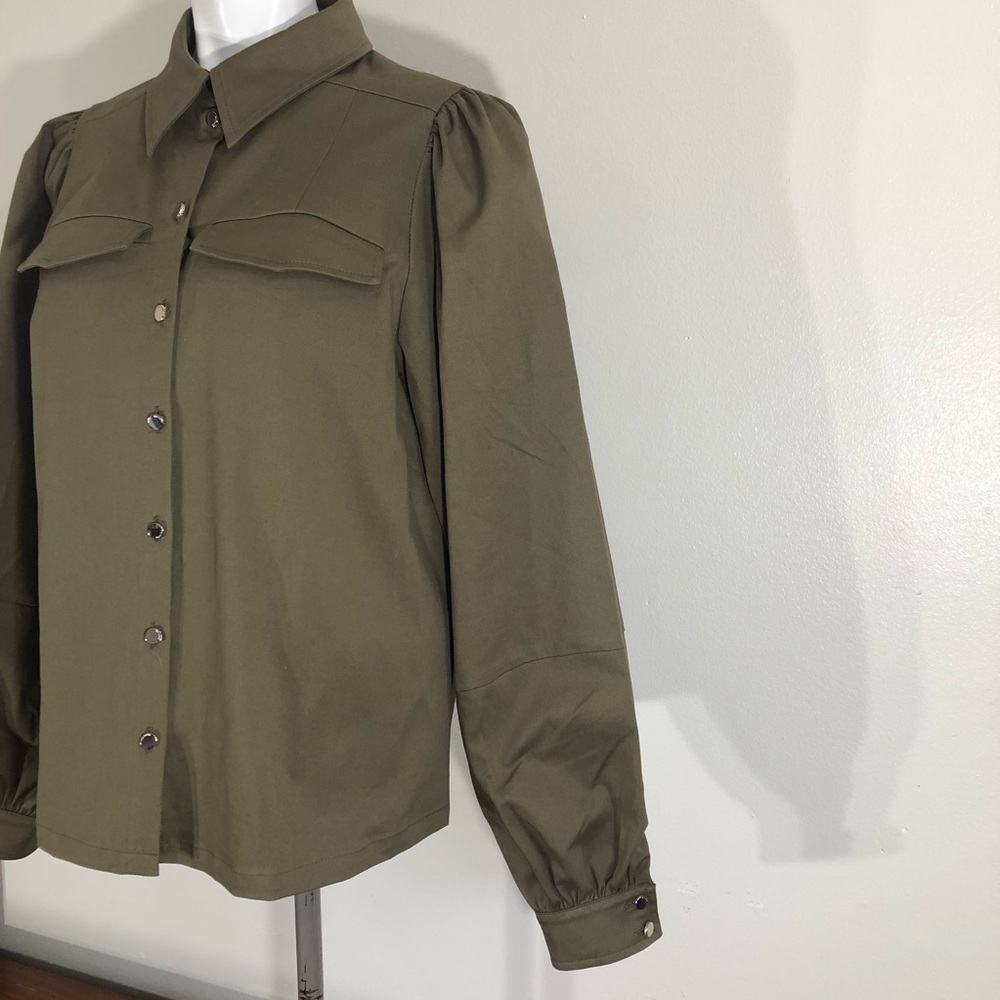 Ted Baker Damarii balloon sleeve utility shirt Shacket size 3 (S… - Picture 5 of 14